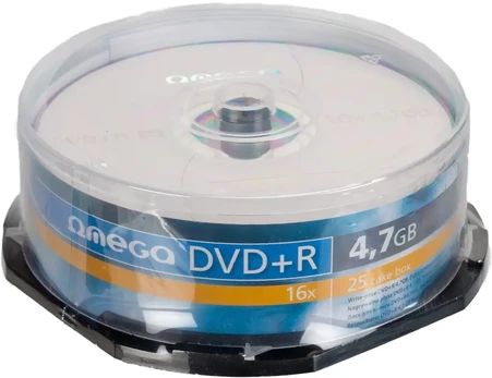 Kompaktiniai diskai Omega Freestyle DVD+R 4.7GB 16x 25pcs spindle