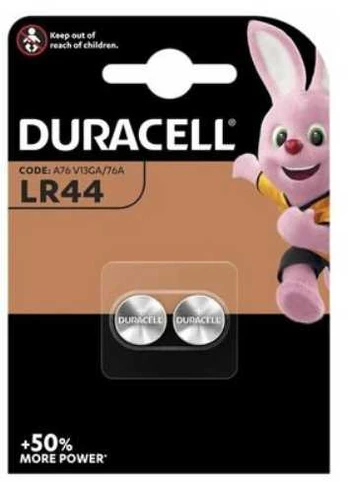 Duracell Alkaline button cell battery LR44 2 pcs