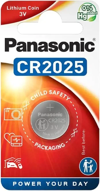 Elementas PANASONIC CR2025-1BP Lithium