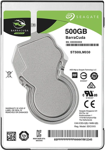 HDD|SEAGATE|Barracuda|500GB|SATA 3.0|128 MB|5400 aps./min.|2,5"|Storis 7mm|ST500LM030