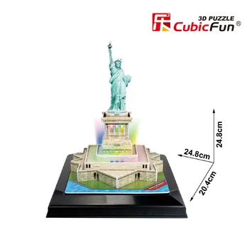 3D dėlionė CubicFun Laisvės statula (LED), 37 d.