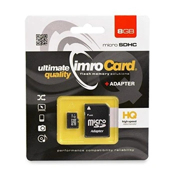 Imro Memory Card microSDHC / 8GB / cl. 4 + Adapter
