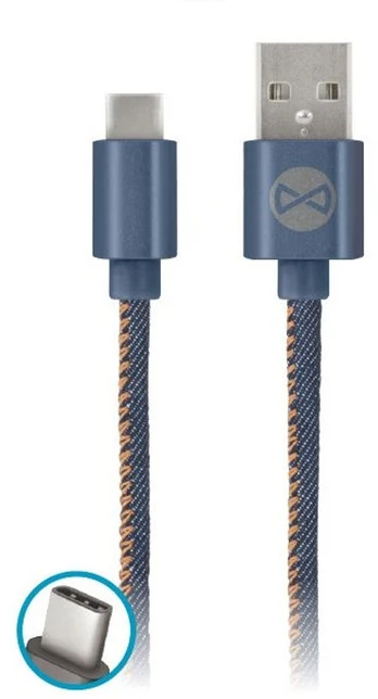 Forever Laidas "Jeans" USB type-C, 1m 2A