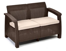 Lauko sofa Keter Corfu Love, ruda kaina