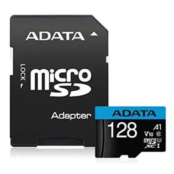 Atm.kort. ADATA 128GB MICROSDHC CLASS10-adapt. AUSDX128GUICL10A1-RA1