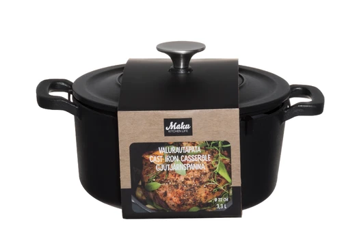 Ketaus puodas 3,3l "Maku" (juodas)