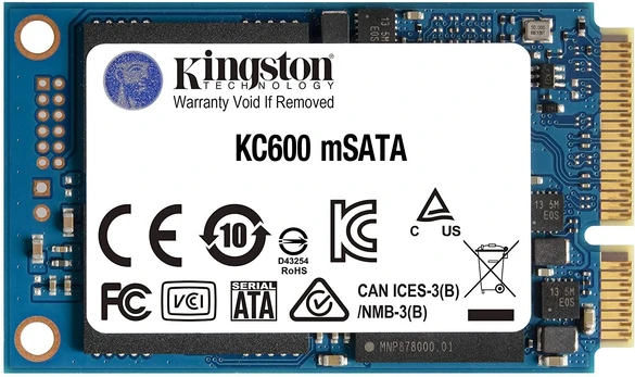 Kietasis diskas (SSD) Kingston KC600, mSATA, 256 GB
