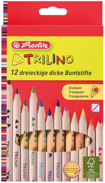 Herlitz 12 SPALVŲ TRILINO PIŠTUKAI 10412062