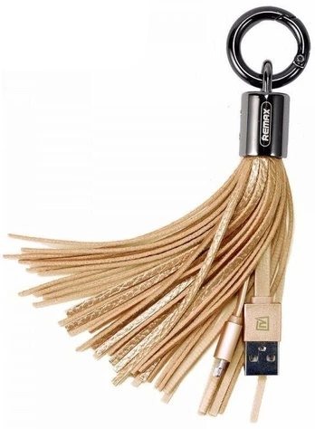 Remax Tassels Ring Ring duomenų kabelis, skirtas Lightning Apple Gold