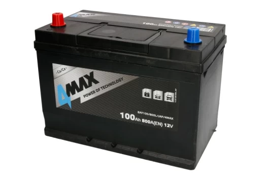 Akumuliatorius 4MAX BAT100/800L/JAP/4MAX 12V 100Ah 800A K+