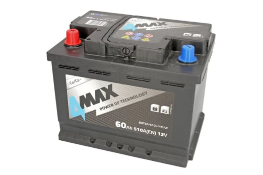 Akumuliatorius 4MAX BAT60/510L/4MAX 12V 60Ah 510A K+