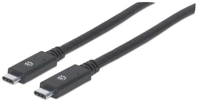 Laidas Manhattan Type-C To Type-C USB Type-C, USB Type-C, 2 m, juoda