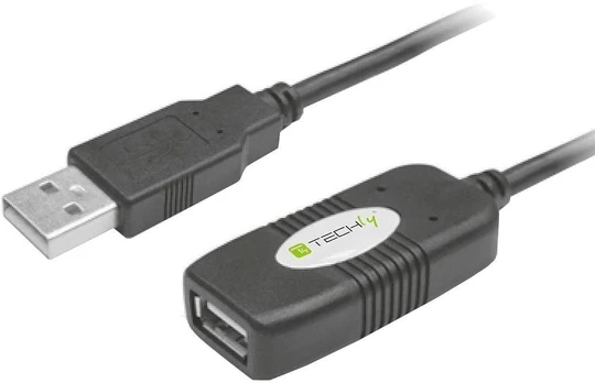 Laidas Techly USB M / USB F USB 2.0 A male, USB 2.0 A female, 10 m