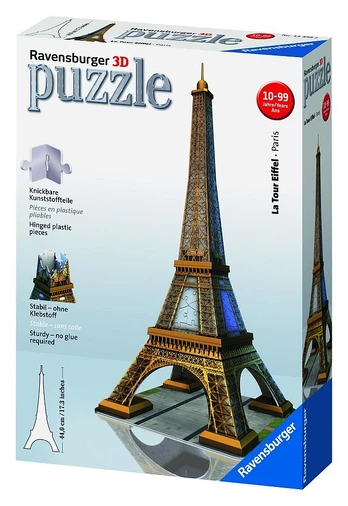 3D dėlionė Ravensburger Eiffel Tower Paris 125562, 16 cm x 16 cm