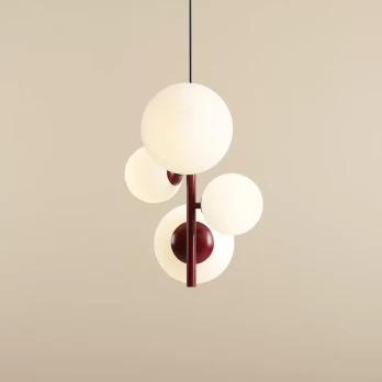 Pakabinamas šviestuvas BLOOM 4 raudono vyno
