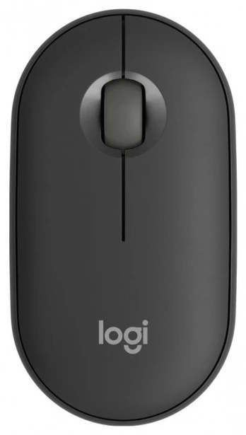 Minimalistinė moderni ir tyli belaidė pelė Logitech Pebble M350, Grafito spalvos