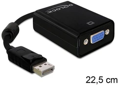 DELOCK Adapter DP-St > VGA-Bu 22.5cm bla | 61848 kaina