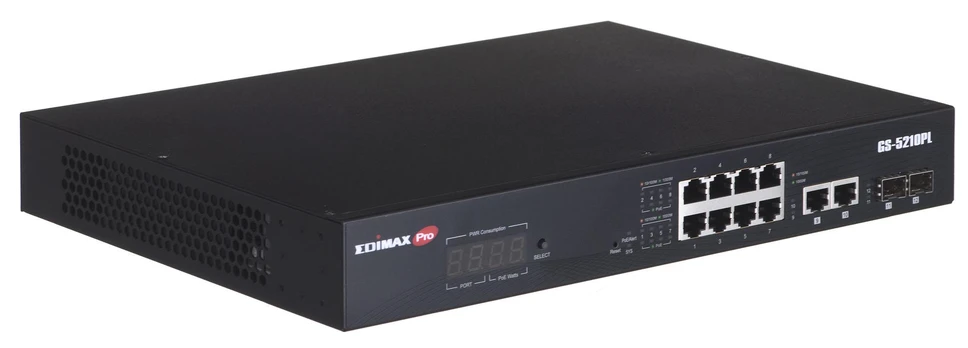 EDIMAX 12 Port Gigabit PoE Switch | GS-5210PL