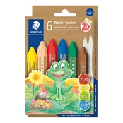 Vaškinės kreidelės STAEDTLER Noris Junior, 6 vnt. kaina