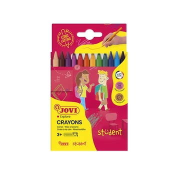 Vaškinės kreidelės JOVI Plasticolor, 12 spalvų