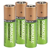 Duracell 4xAA, Rechargeable battery, AA, 4 pc(s), 2500 mAh, Multicolour