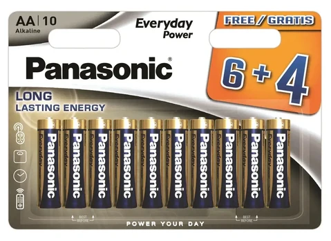 Elementai Panasonic 33960, AA, 1.5 V, 10 vnt.