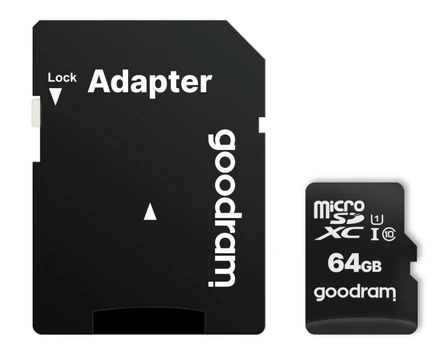 Goodram 64GB Micro SDHC U1-I Class 10 Memory Card with Adapter