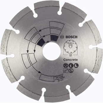 BOSCH Deimantinis pjovimo diskas 125mm CONCRETE