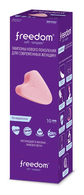 Higieniniai tamponai Freedom, Normal, 10 vnt.