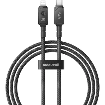 Greito įkrovimo kabelis Baseus USB C TO IP 20A 1M (juodas)