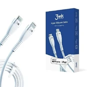 3MK Hyper Silikoninis C tipo kabelis iki Lightning 20W 3A Apple White kaina