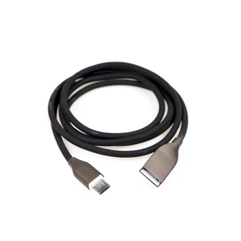 Silikoninis kabelis USB - USB-C (juodas, 1m)