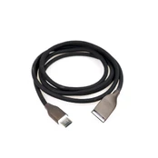 Silikoninis kabelis USB - USB-C (juodas, 1m) kaina