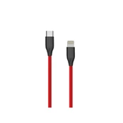 Silikoninis kabelis USB Type C - Lightning, 1m (raudonas) kaina
