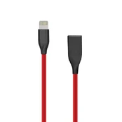 Silikoninis kabelis USB- Lightning, 1m (raudonas) kaina