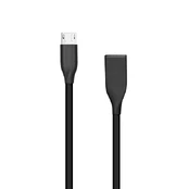 Silikoninis kabelis USB-Micro USB (juodas,1m) kaina
