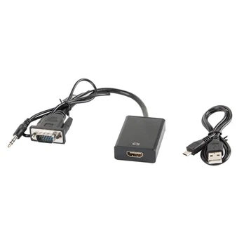 Adapteris Lanberg VGA(F) + garso 3,5 mm -