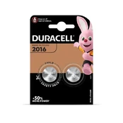 Baterijos DURACELL 2016, 2vnt. kaina