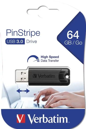 VERBATIM PINSTRIPE USB Stick 64GB USB2.0 | 49065