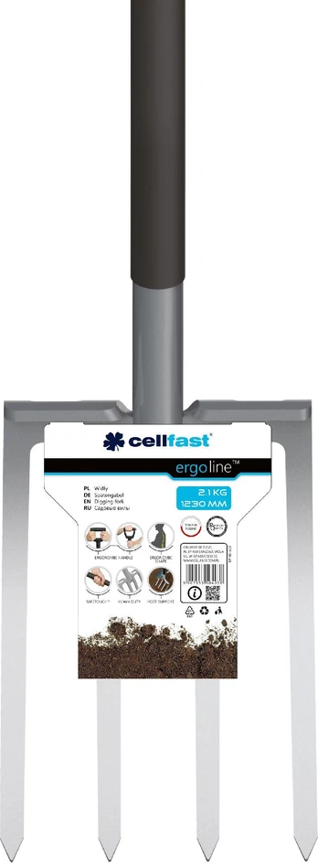 Šakė žemėms Cellfast 40-020, 1230 mm, su kotu