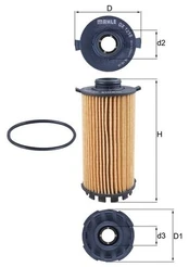 Alyvos filtras MAHLE OX1218D