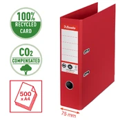 Segtuvas ESSELTE No1 CO2 Neutral, A4, kartoninis, 75 mm, raudona kaina