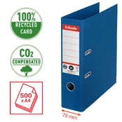 Segtuvas ESSELTE No1 CO2 Neutral, A4, kartoninis, 75 mm, mėlyna kaina