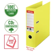 Segtuvas ESSELTE No1 CO2 Neutral, A4, kartoninis, 75 mm, geltona kaina
