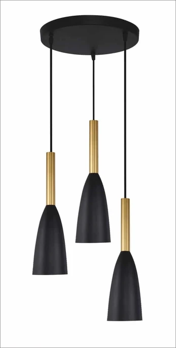 Šviestuvas lubinis Light Prestige Solin LP-181/3P BK/GD, 60 W, E27