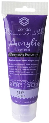 Akriliniai dažai 75 ml 1287, violetinė kaina
