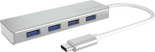 Icy Box 3x prievadas USB 3.0 (2x Type-C ir 1x Type-A) Hub, USB Type-C, kortelių skaitytuvas