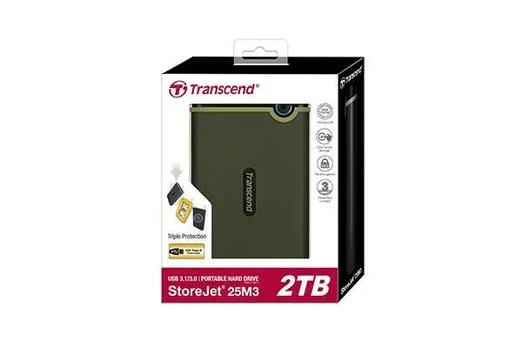 Kietasis diskas TRANSCEND STOREJET 25M3G SLIM HDD (USB 3.1) 2TB