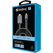 Sandberg 136-21 USB-C to HDMI Cable 2M kaina