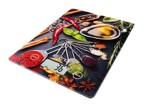 ECG KV 117 Chilli, Virtuvinės svarstyklės, Glass design, Max. 5kg